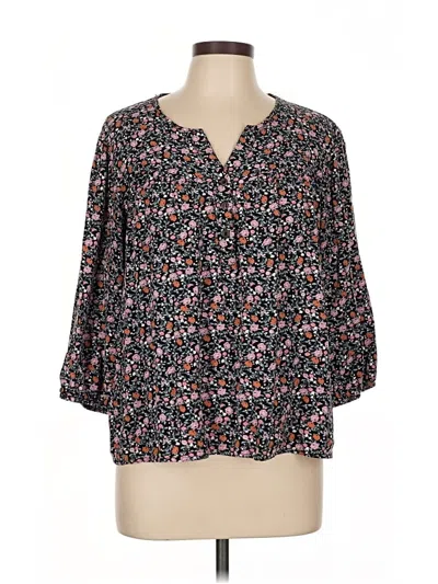 Pre-owned Knox Rose 3/4 Sleeve Blouse In Black