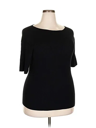 Pre-owned Ann Taylor 3/4 Sleeve T-shirt In Black