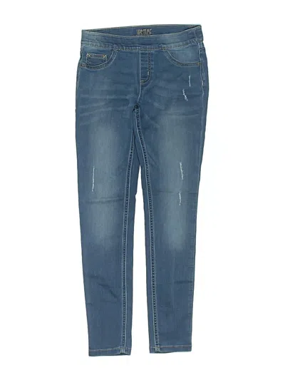 Pre-owned Justice Kids' Jeans In Blue