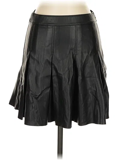 Pre-owned Hollister Faux Leather Skirt In Black