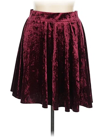 Pre-owned Torrid Formal Skirt In Burgundy