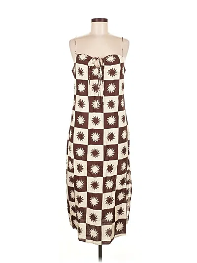 Pre-owned Little Lies Casual Dress In Brown