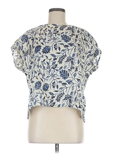 Pre-owned Rachel Zoe Tjx Short Sleeve Blouse In Blue