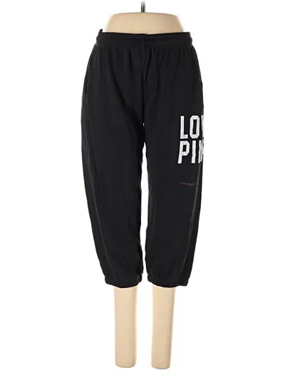 Pre-owned Victoria's Secret Pink Sweatpants In Black
