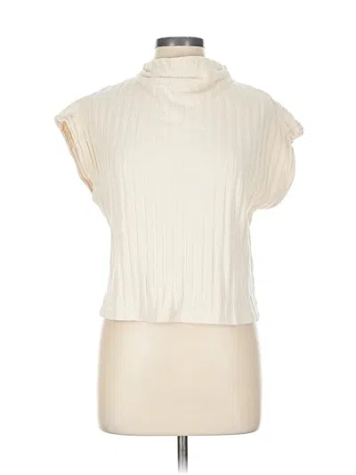 Pre-owned Michael Stars Turtleneck Sweater In White