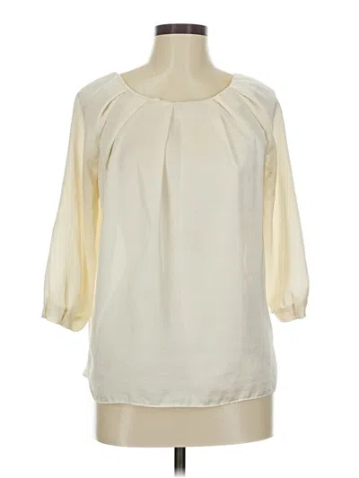 Pre-owned Talbots 3/4 Sleeve Blouse In White