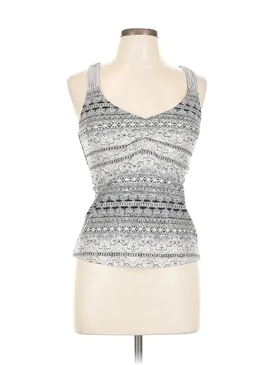 Pre-owned Ambrielle Sleeveless Top Silver Sweetheart Neckline Tops