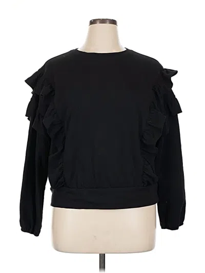 Pre-owned Ann Taylor Long Sleeve T-shirt In Black
