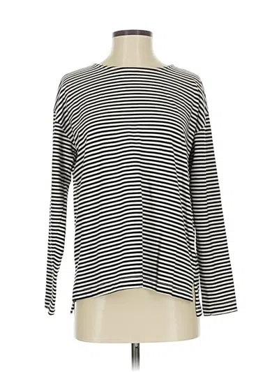 Pre-owned Current Elliott Long Sleeve T-shirt In Black