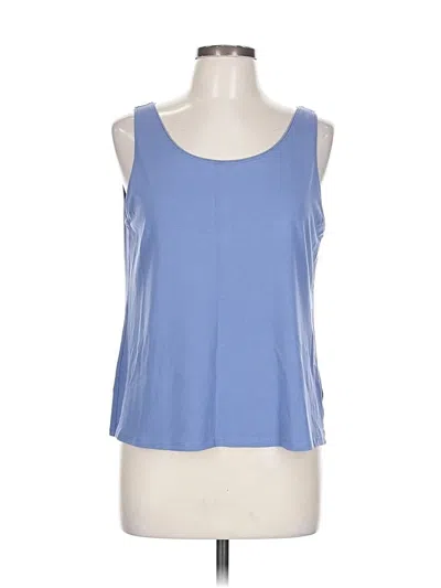 Pre-owned Eileen Fisher Tank Top Blue Strapless Neckline Tops