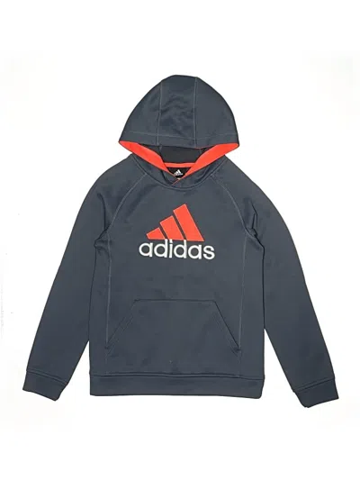 Pre-owned Adidas Originals Kids' Pullover Hoodie In Gray