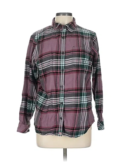 Pre-owned Dickies Long Sleeve Button Down Shirt In Burgundy