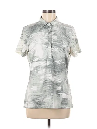Pre-owned Under Armour Short Sleeve Blouse In Silver