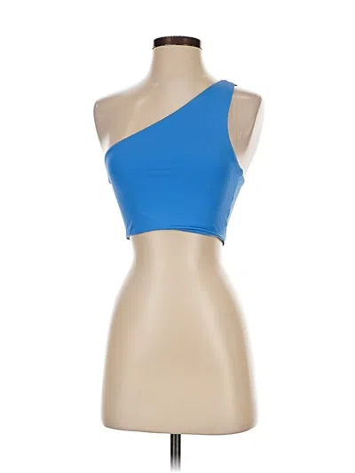 Pre-owned Assorted Brands Tank Top Blue One Shoulder Neckline Tops