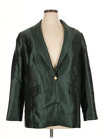 Pre-owned Talbots Blazer Jacket In Green