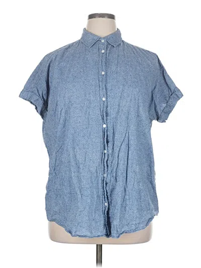 Pre-owned Goodthreads Short Sleeve Button Down Shirt In Blue