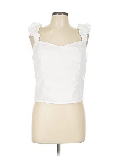 Abercrombie & Fitch Sleeveless Blouse In White