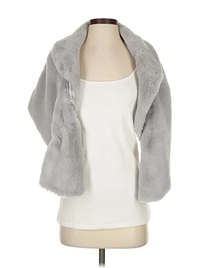 Pre-owned Bhldn Faux Fur Jacket In Gray