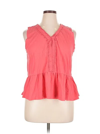 Pre-owned Ann Taylor Loft Outlet Sleeveless Blouse In Pink