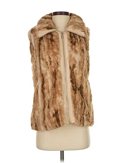 Catherine Malandrino Faux Fur Vest In Brown