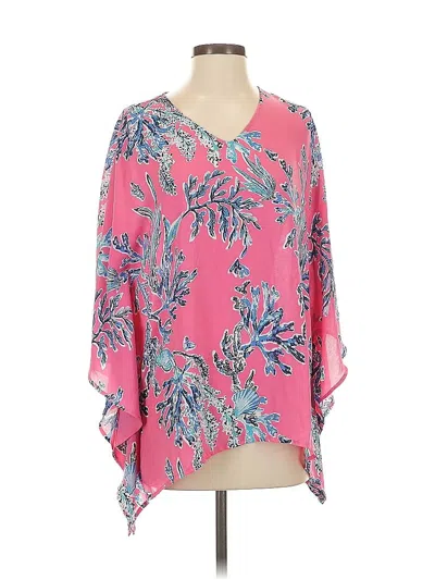Pre-owned Belle By Kim Gravel 3/4 Sleeve Blouse In Pink