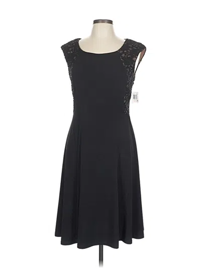 Connected Apparel Cocktail Dress In Black