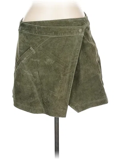 Pre-owned Blanknyc Blank Nyc Leather Skirt In Green