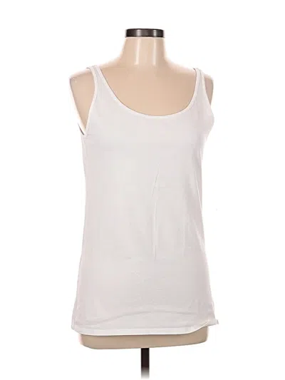 Pre-owned Duluth Trading Co. Tank Top White Halter Neckline Tops
