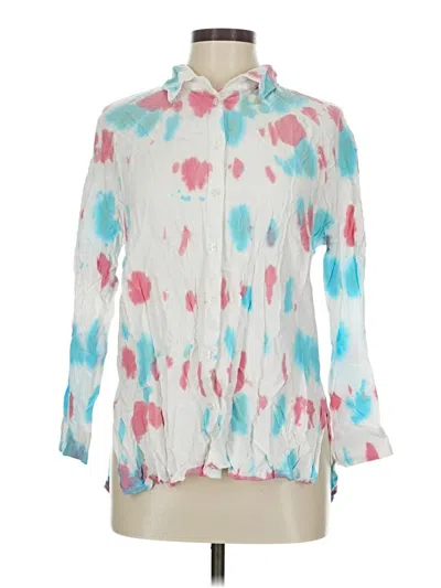 Pre-owned Aqua Long Sleeve Blouse In White