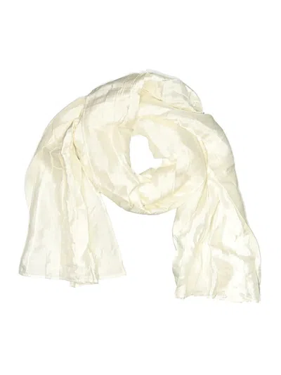 Pre-owned Unbranded Silk Scarf In White