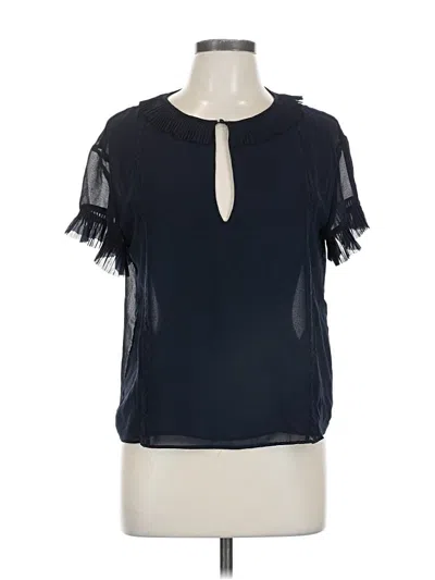 Pre-owned Trafaluc By Zara Short Sleeve Blouse In Black