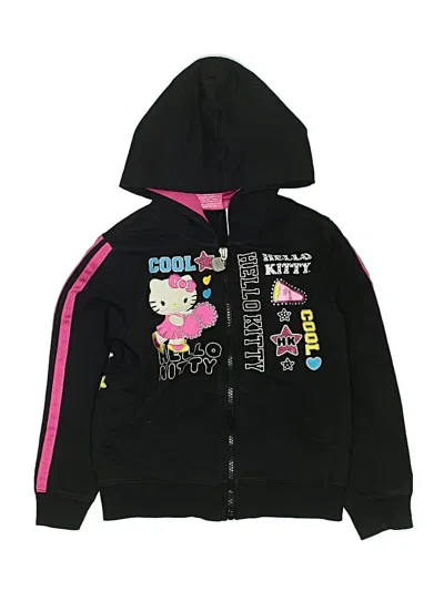 Pre-owned Hello Kitty Kids' Zip Up Hoodie In Black