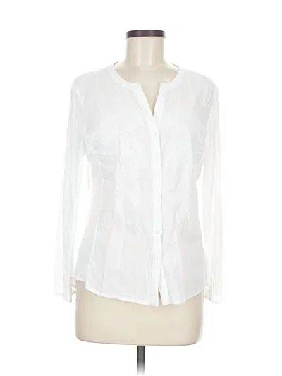 Pre-owned Rxb Long Sleeve Blouse In White