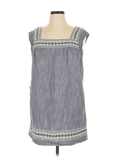 Pre-owned Faherty Sleeveless Top Gray Square Neckline Tops
