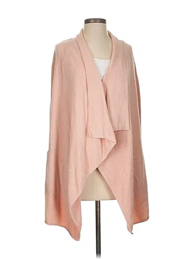Pre-owned Barefoot Dreams Cozychic Lite Cardigan Sweater In Pink