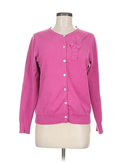 Pre-owned Lands' End Cardigan Sweater In Pink