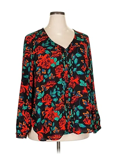 Pre-owned Torrid Long Sleeve Blouse In Blue