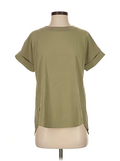 Pre-owned Athleta Short Sleeve Top Green Crew Neck Tops