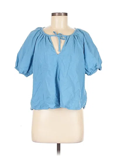 Pre-owned Abercrombie & Fitch Short Sleeve Blouse In Blue