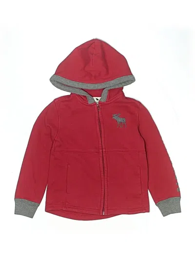 Pre-owned Abercrombie Kids' Zip Up Hoodie In Red