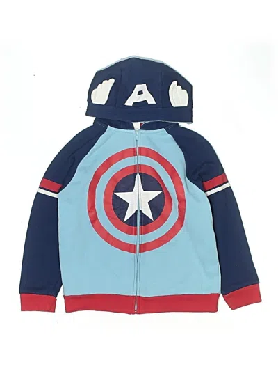 Pre-owned Marvel Kids' Zip Up Hoodie In Blue