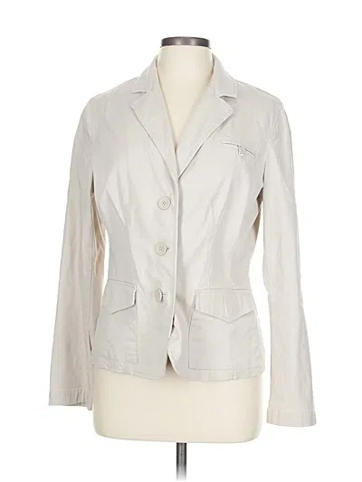 Pre-owned New York And Company Blazer Jacket In White