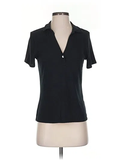 Pre-owned Michael Stars Short Sleeve Polo Shirt In Black