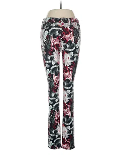 Pre-owned 7 For All Mankind Jeggings In Burgundy