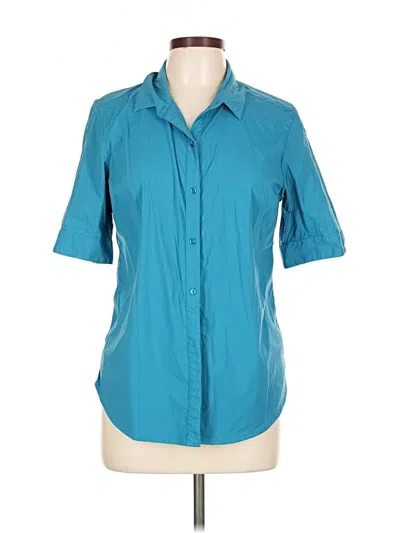 Pre-owned Rei Short Sleeve Blouse In Blue
