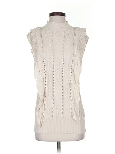 Pre-owned Summum Woman Pullover Sweater In White
