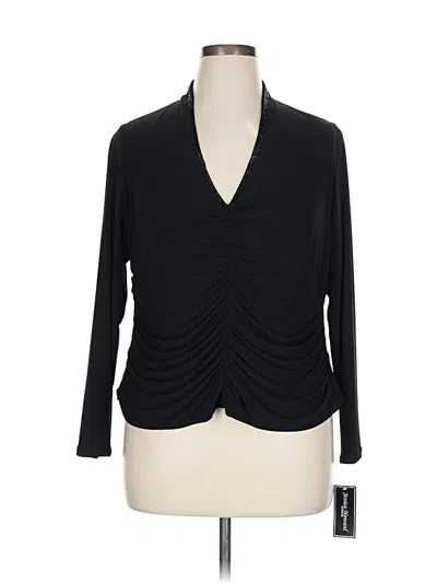 Pre-owned Jessica Howard Long Sleeve Blouse In Black