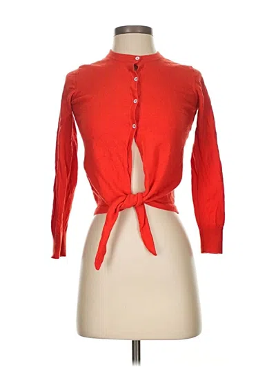 Pre-owned Maje Wool Cardigan Sweater In Red