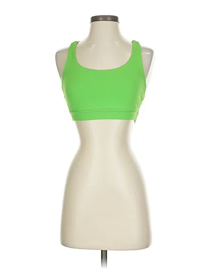 Pre-owned Lululemon Athletica Tank Top Green Halter Neckline Tops