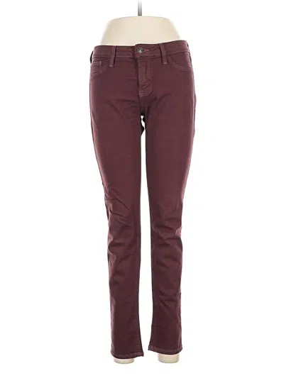 Pre-owned Just Black Jeans In Burgundy